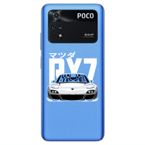 Xiaomi Poco M4 Pro 4G Car Rx7 Transparent Silicone TPU Θήκη
