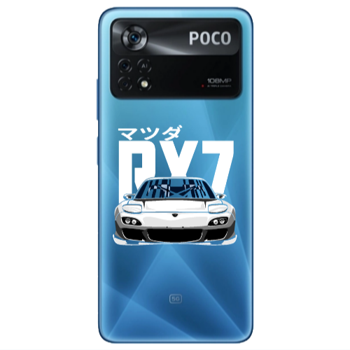 Xiaomi Poco X4 Pro Car Rx7 Transparent Silicone TPU Θήκη