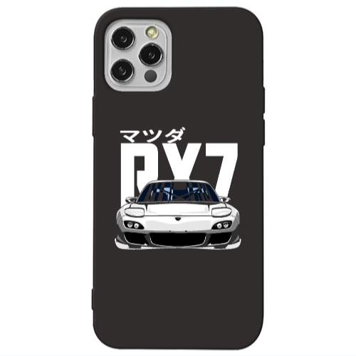Apple iPhone 13 Pro Car Rx7 Black Colored Silicone TPU Θήκη