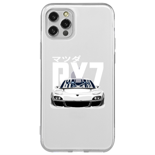 Apple iPhone 12 Pro Car Rx7 Transparent Silicone TPU Θήκη
