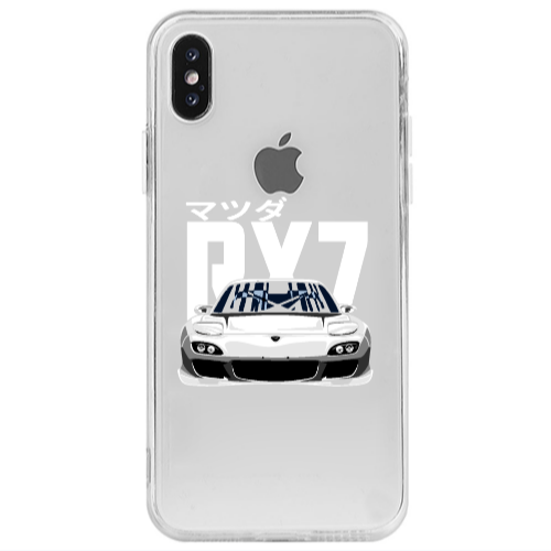 Apple iPhone Xs Car Rx7 Transparent Silicone TPU Θήκη