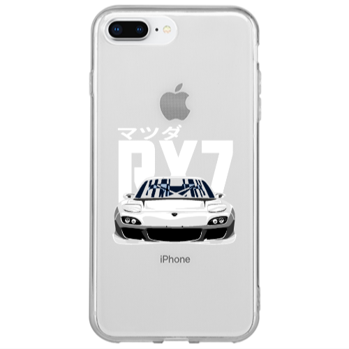 Apple iPhone 7 Plus Car Rx7 Transparent Silicone TPU Θήκη