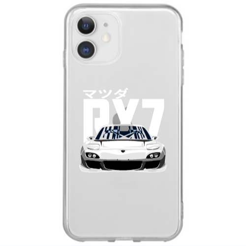 Apple iPhone 12 Mini Car Rx7 Transparent Silicone TPU Θήκη