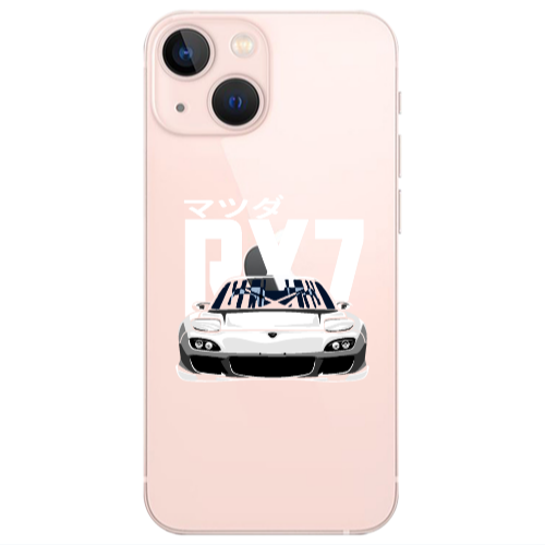 Apple iPhone 13 Mini Car Rx7 Transparent Silicone TPU Θήκη