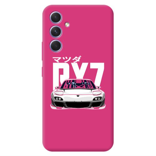 Samsung A54 Car Rx7 Fuchsia Colored Silicone TPU Θήκη