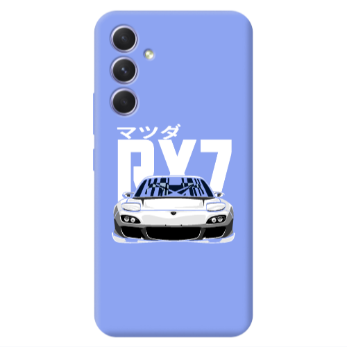 Samsung A54 Car Rx7 Light Purple Colored Silicone TPU Θήκη