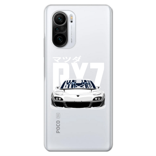 Xiaomi Poco F3 Car Rx7 Transparent Silicone TPU Θήκη