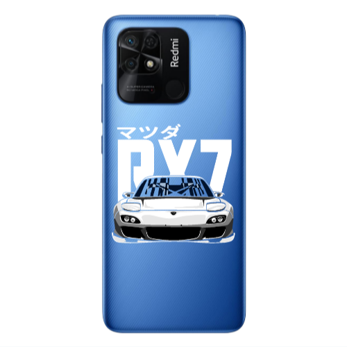 Xiaomi Poco C40 Car Rx7 Transparent Silicone TPU Θήκη