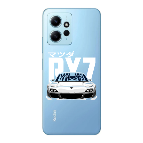 Xiaomi Redmi Note 12 4G Car Rx7 Transparent Silicone TPU Θήκη