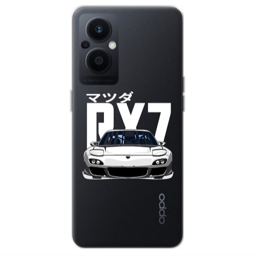 Oppo Reno 7 Lite Car Rx7 Transparent Silicone TPU Θήκη