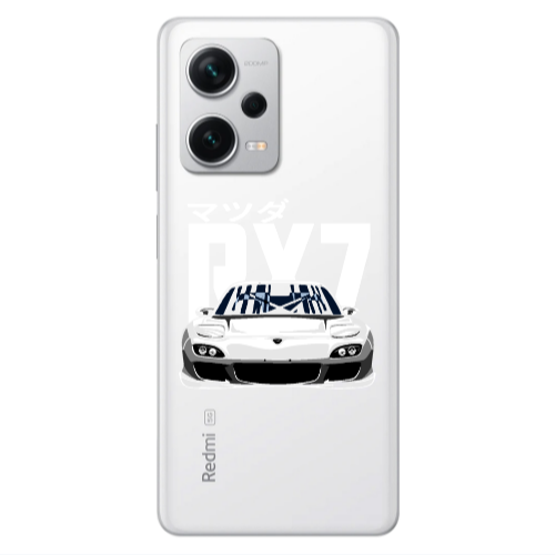 Xiaomi Redmi Note 12 5G Car Rx7 Transparent Silicone TPU Θήκη