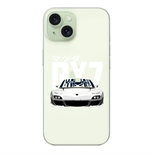Apple iPhone 15 Car Rx7 Transparent Silicone TPU Θήκη