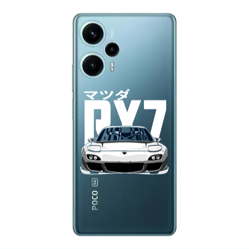 Xiaomi Poco F5 Car Rx7 Transparent Silicone TPU Θήκη