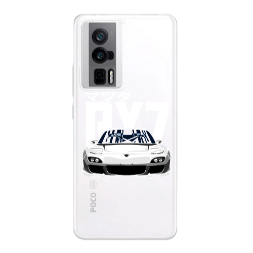 Xiaomi Poco F5 Pro Car Rx7 Transparent Silicone TPU Θήκη