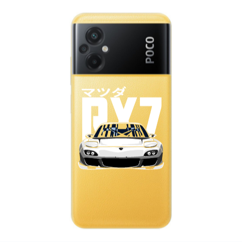 Xiaomi Poco M5 Car Rx7 Transparent Silicone TPU Θήκη