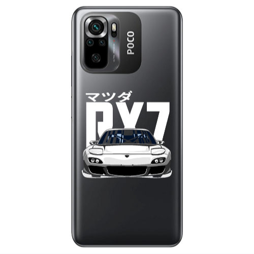 Xiaomi Poco M5 s Car Rx7 Transparent Silicone TPU Θήκη