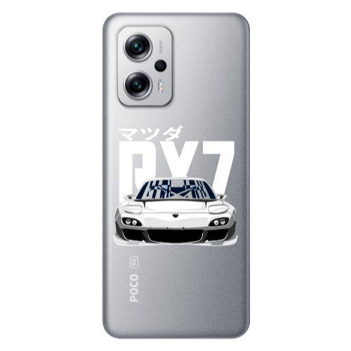 Xiaomi Poco X4 GT Car Rx7 Transparent Silicone TPU Θήκη