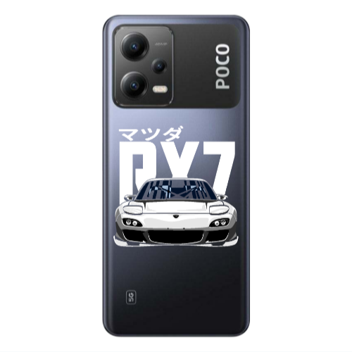 Xiaomi Poco X5 Car Rx7 Transparent Silicone TPU Θήκη