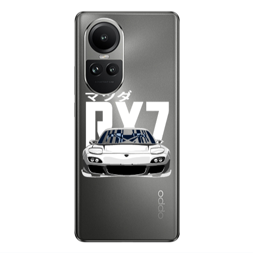 Oppo Reno10 5G Car Rx7 Transparent Silicone TPU Θήκη