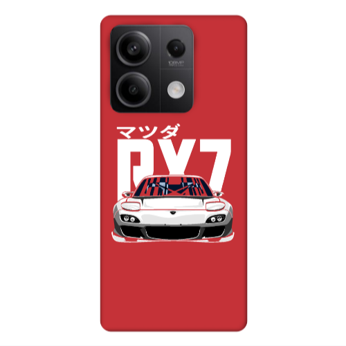 Xiaomi Redmi Note 13 5G Car Rx7 Red Colored Silicone TPU Θήκη