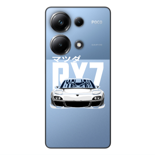 Xiaomi Poco M6 Pro 4G Car Rx7 Transparent Silicone TPU Θήκη