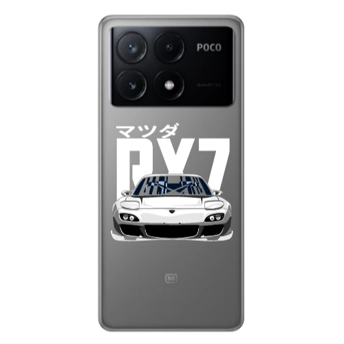 Xiaomi Poco X6Pro 5G Car Rx7 Transparent Silicone TPU Θήκη