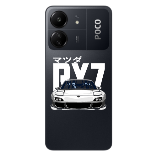 Xiaomi Poco C65 Car Rx7 Transparent Silicone TPU Θήκη