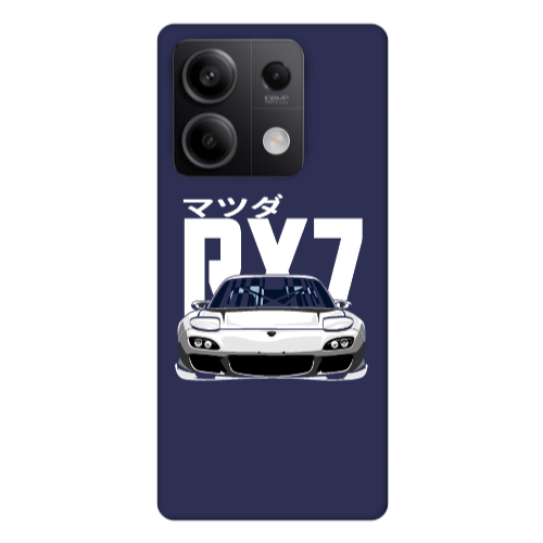 Xiaomi Redmi Note 13Pro 5G Car Rx7 Dark blue Colored Silicone TPU Θήκη