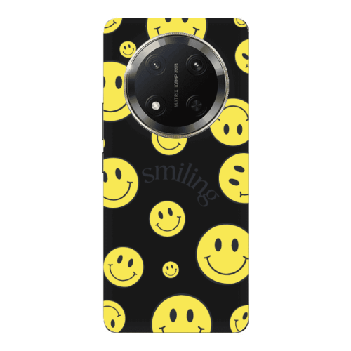 Honor Magic 7 Lite Keep Smiling Black Colored Silicone TPU Θήκη