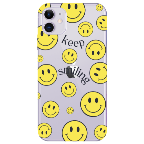Apple iPhone 11  Keep Smiling Transparent Silicone TPU Θήκη