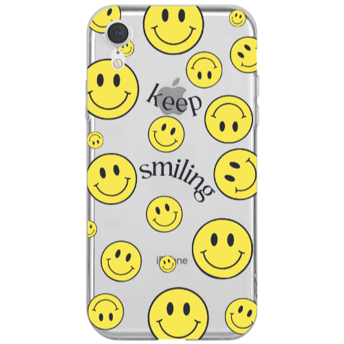 Apple iPhone Xr Keep Smiling Transparent Silicone TPU Θήκη