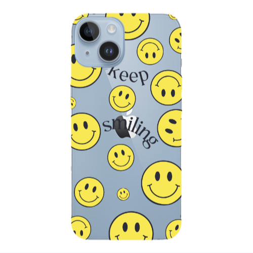 Apple iPhone 14  Keep Smiling Transparent Silicone TPU Θήκη