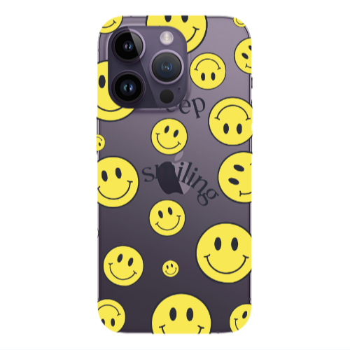 Apple iPhone 14 Pro  Keep Smiling Transparent Silicone TPU Θήκη