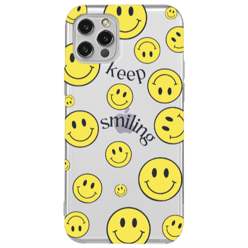 Apple iPhone 12 Pro Keep Smiling Transparent Silicone TPU Θήκη
