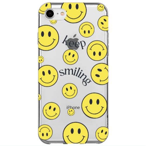 Apple iPhone 7 Keep Smiling Transparent Silicone TPU Θήκη