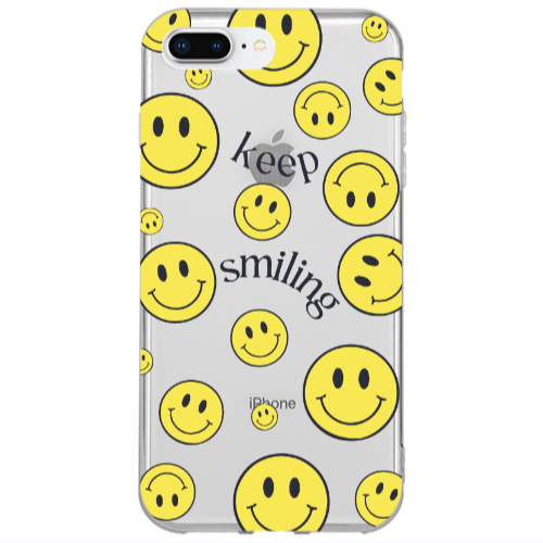 Apple iPhone 7 Plus Keep Smiling Transparent Silicone TPU Θήκη