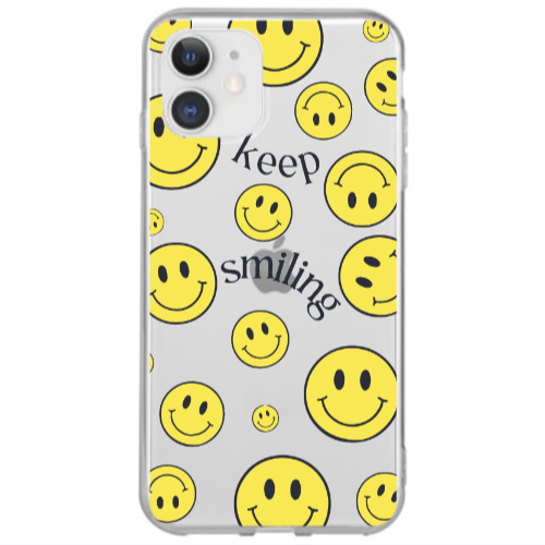 Apple iPhone 12 Mini Keep Smiling Transparent Silicone TPU Θήκη