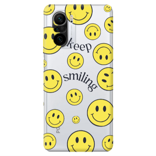 Xiaomi Poco F3 Keep Smiling Transparent Silicone TPU Θήκη