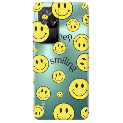 Xiaomi Poco F4 Keep Smiling Transparent Silicone TPU Θήκη