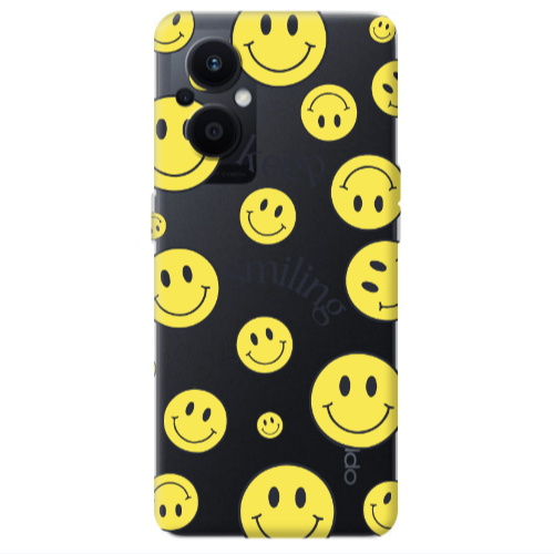 Oppo Reno 7 Lite Keep Smiling Transparent Silicone TPU Θήκη