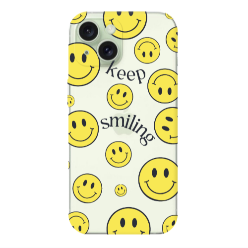 Apple iPhone 15 Keep Smiling Transparent Silicone TPU Θήκη