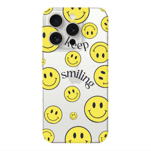 Apple iPhone 15 Pro Max Keep Smiling Transparent Silicone TPU Θήκη