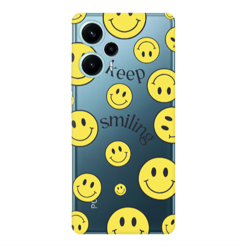Xiaomi Poco F5 Keep Smiling Transparent Silicone TPU Θήκη