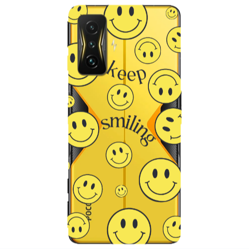 Xiaomi Poco F4 Gt Keep Smiling Transparent Silicone TPU Θήκη