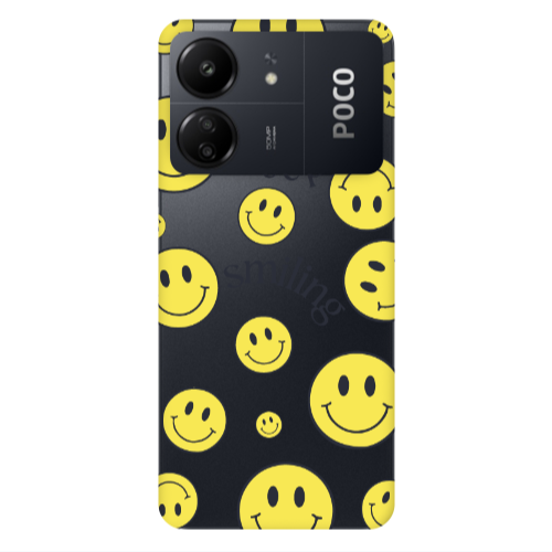 Xiaomi Poco C65 Keep Smiling Transparent Silicone TPU Θήκη