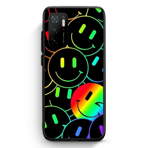 Xiaomi Poco M3 Pro Rainbow Smile Black Glossy Θήκη