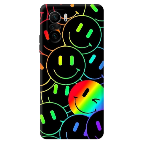 Xiaomi Poco F3 Rainbow Smile Transparent Silicone TPU Θήκη