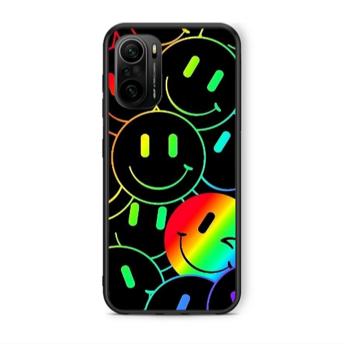 Xiaomi Poco F3 Rainbow Smile Black Glossy Θήκη