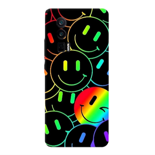 Xiaomi Poco F5 Pro Rainbow Smile Transparent Silicone TPU Θήκη