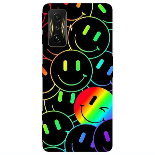 Xiaomi Poco F4 Gt Rainbow Smile Transparent Silicone TPU Θήκη